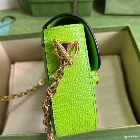 Hyper Peter bag Gucci Horsebit 1955 lizard mini 0825